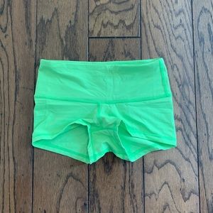 Lululemon Lime Green Mini Short- 2